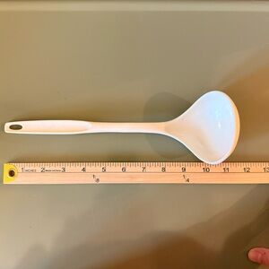 Vintage Foley Ladle Cream White  Plastic USA Made 11''